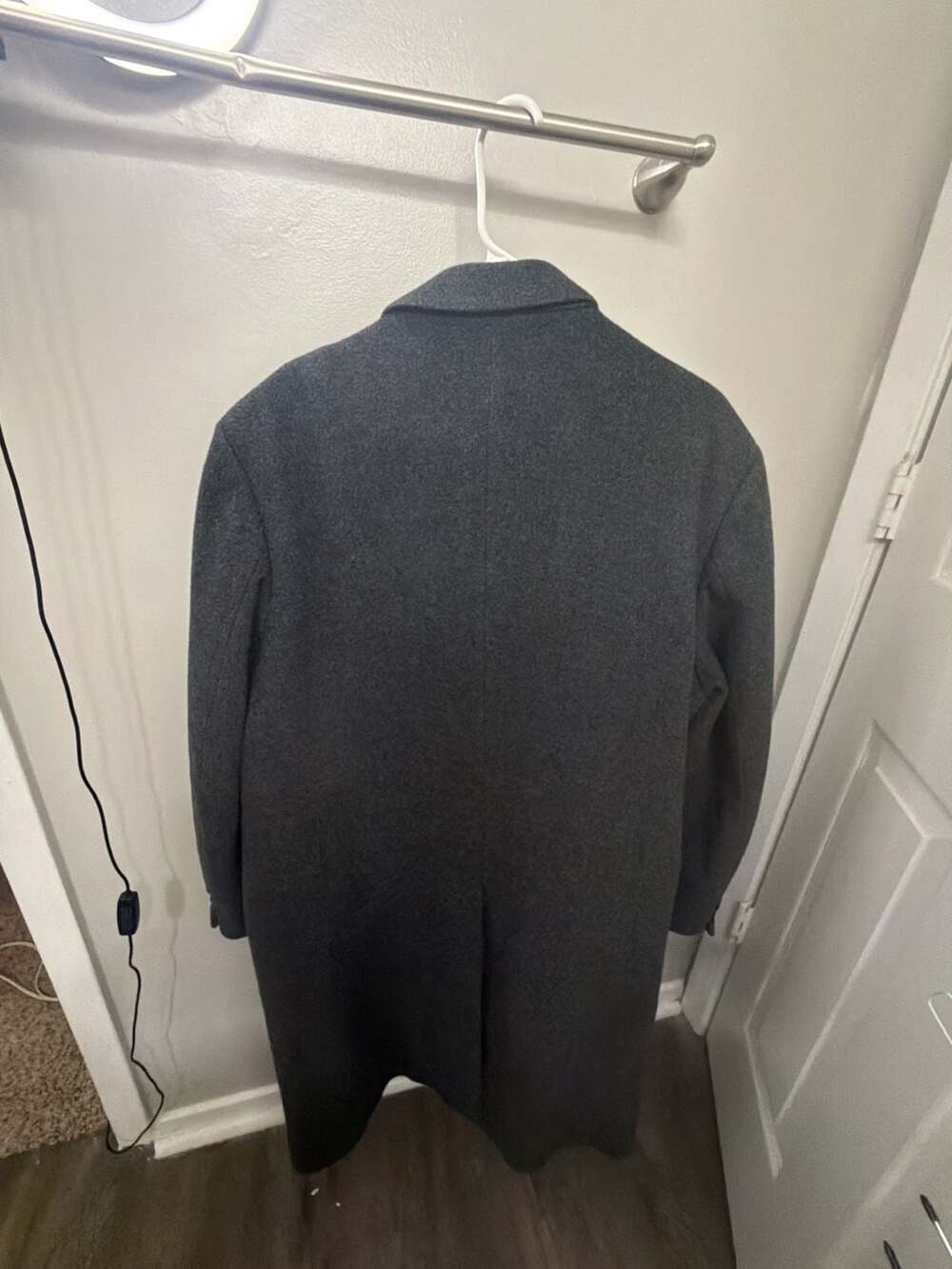 Vintage Kuppenheimer Wool Cashmere Overcoat Men’s 44R Gray Made in England - Picture 5 of 5